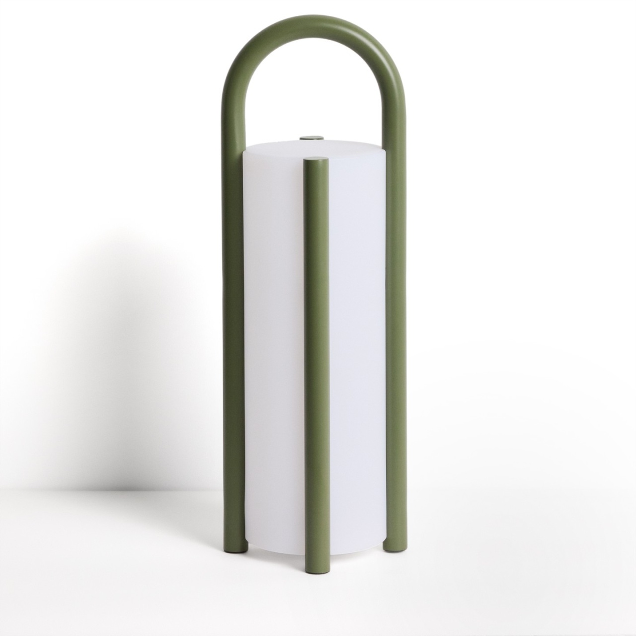 Lamps Veioza portabila verde din metal 48 cm Leros Kave Home