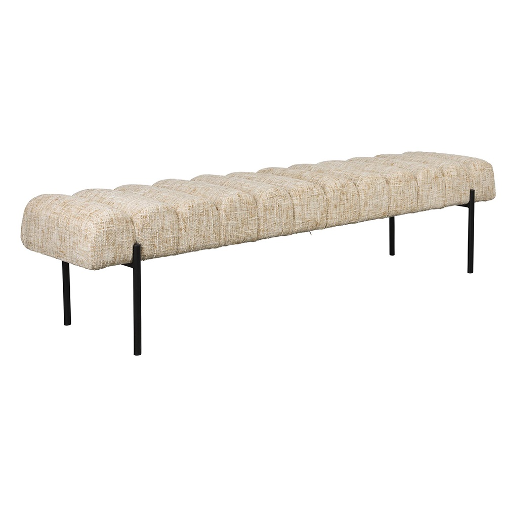 Quiet Object Bancheta bej din textil 180 cm Jethro Quiet Object
