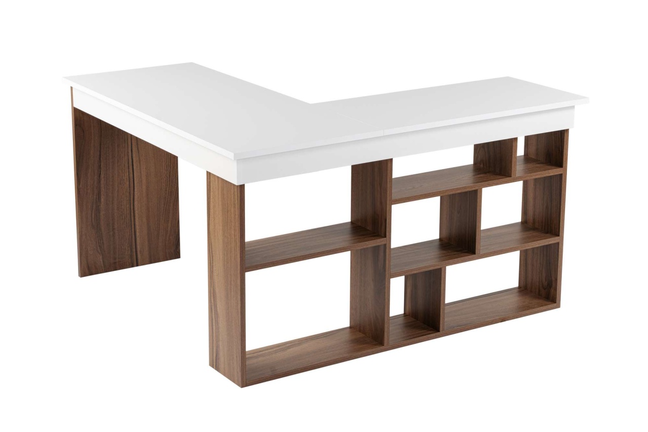 Office Furniture Birou maro/alb 120x130 cm Vesper Nordure