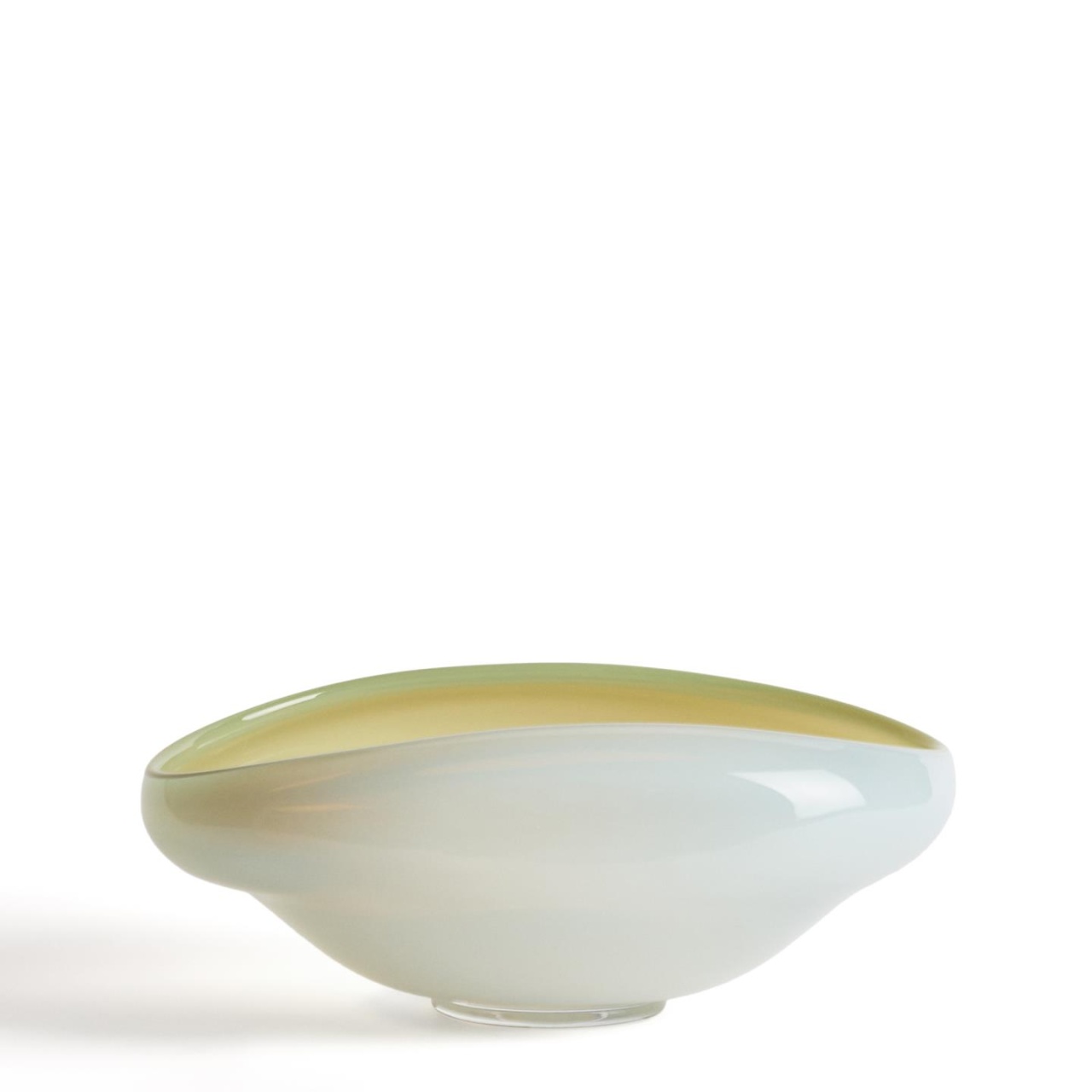 bol popcorn Bol decorativ alb din sticla 22x31 cm Nodila Kave Home