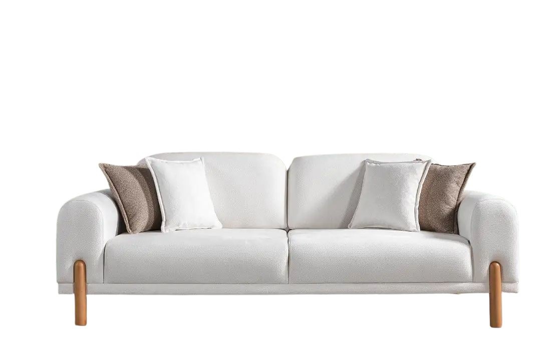 Sofas Canapea crem din textil pentru 3 persoane Class Bohem Boucle The Home Collection