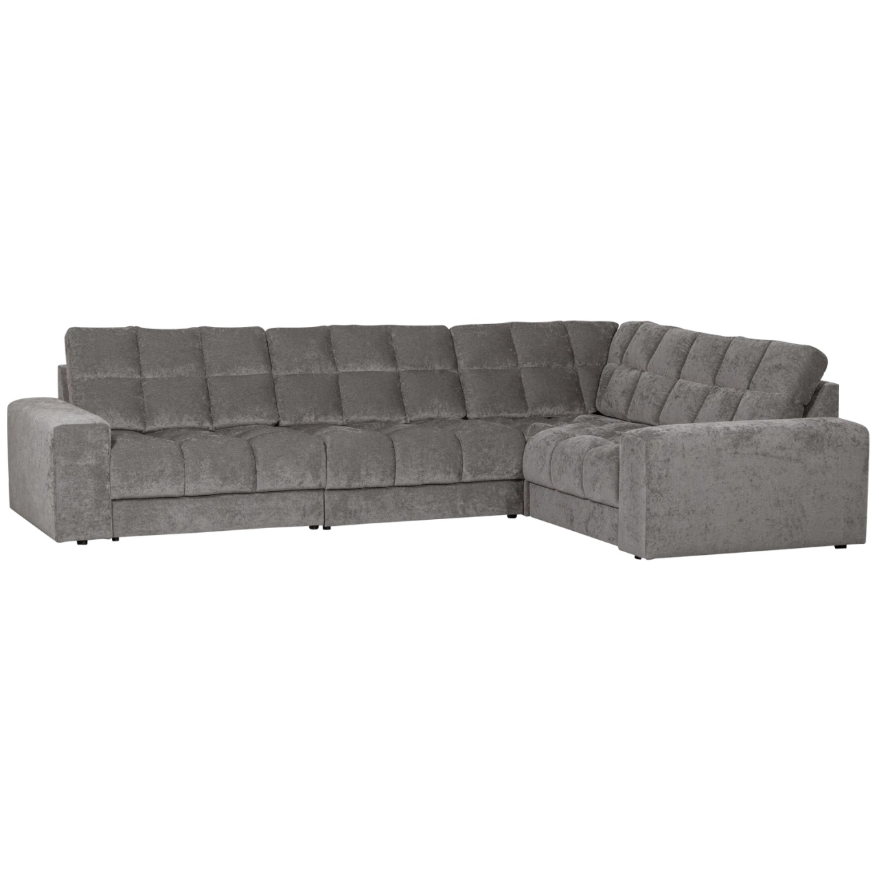 Sofas Canapea cu colt gri din textil 316 cm Second Date Right Woood