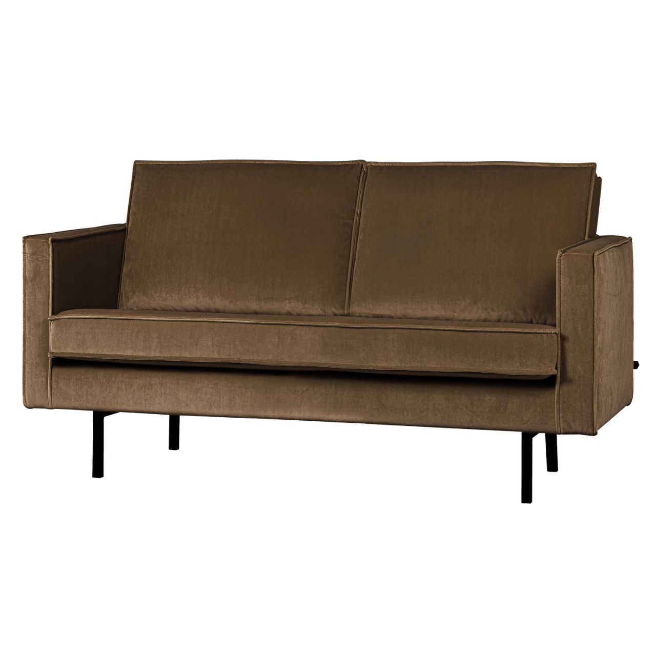 Sofas Canapea grej din catifea pentru 2 persoane Rodeo Woood