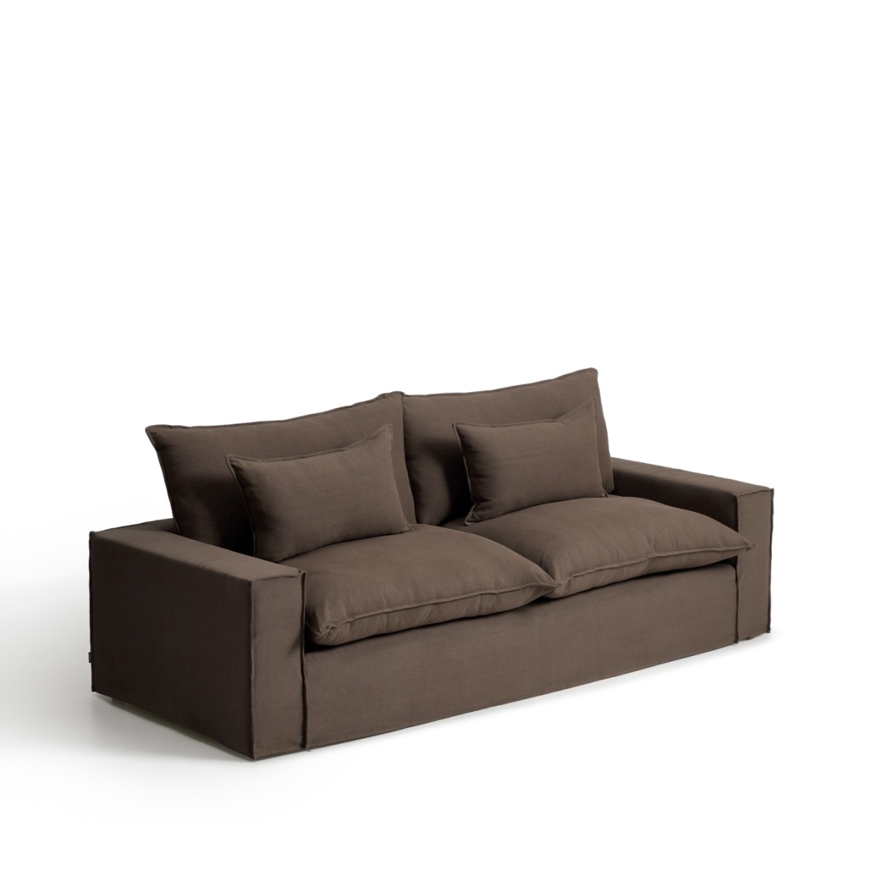 Sofas Canapea grej din textil pentru 3 persoane Anarela S Kave Home