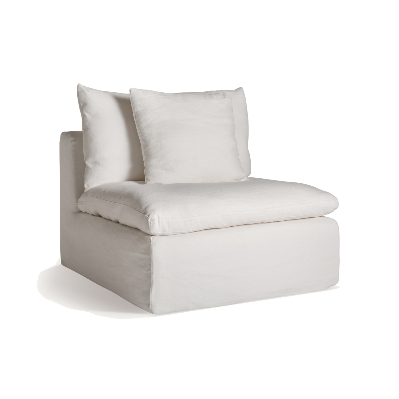Sectional Sofa Units Canapea modulara alba din textil pentru 1 persoana Agde Middle Vical Home