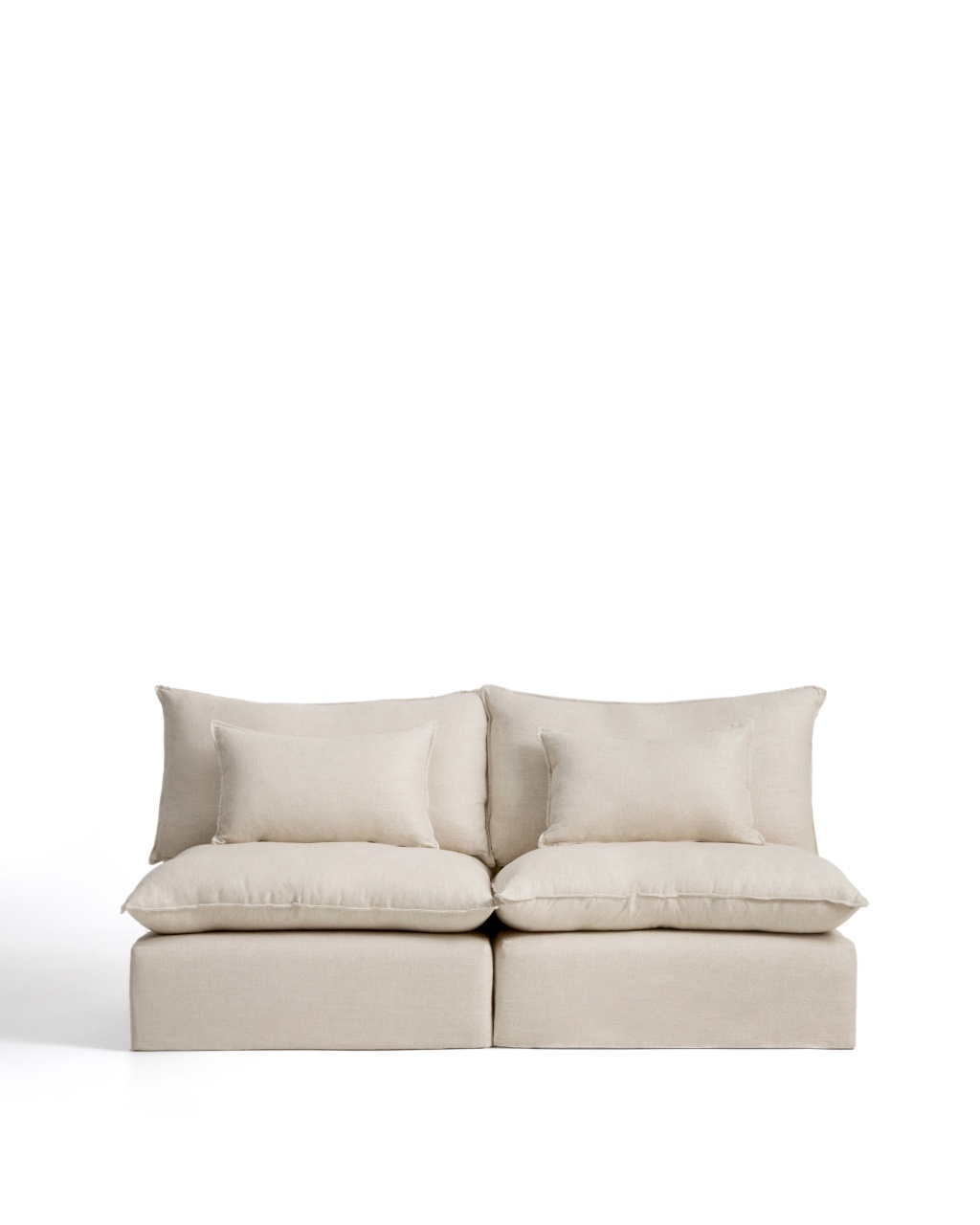 canapea bej Canapea modulara bej din textil pentru 3 persoane Anarela Kave Home