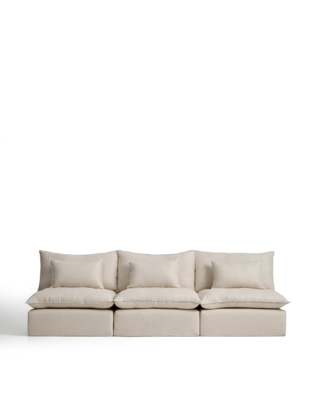 modular sectional sofa Canapea modulara bej din textil pentru 5 persoane Anarela 330 Kave Home