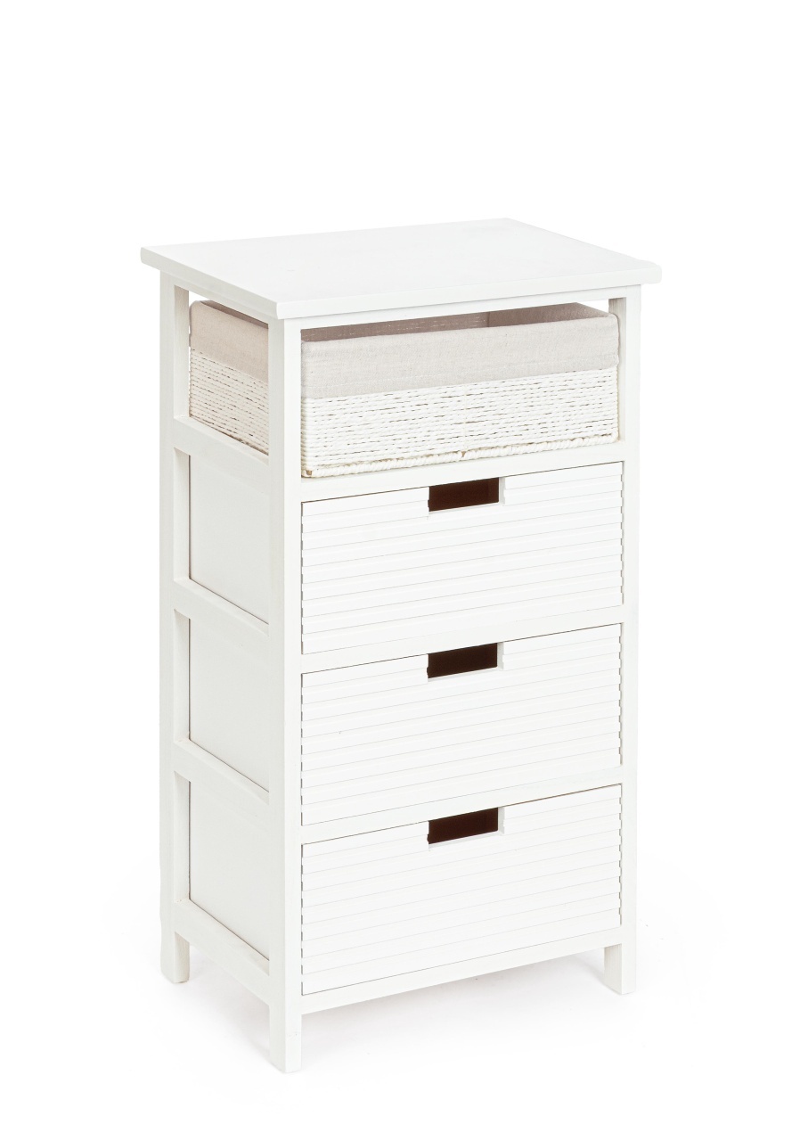 Dressers Comoda alba din lemn 40 cm Leonie Medium Bizzotto