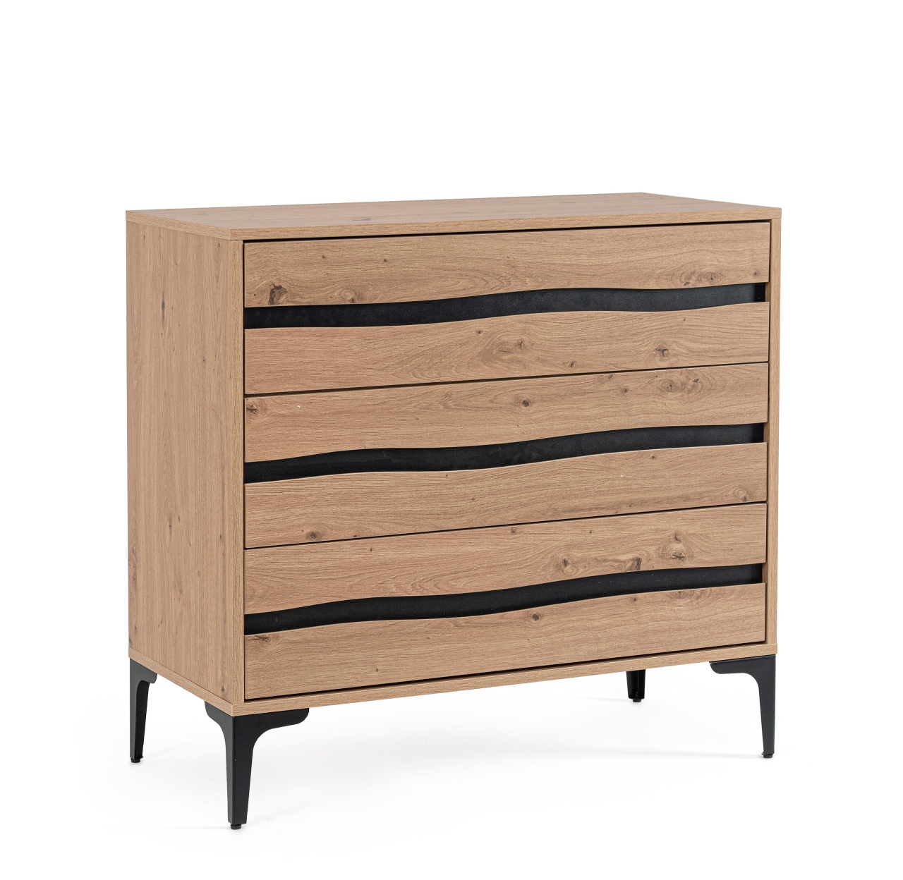 Dressers Comoda maro/neagra 80 cm Melys Bizzotto