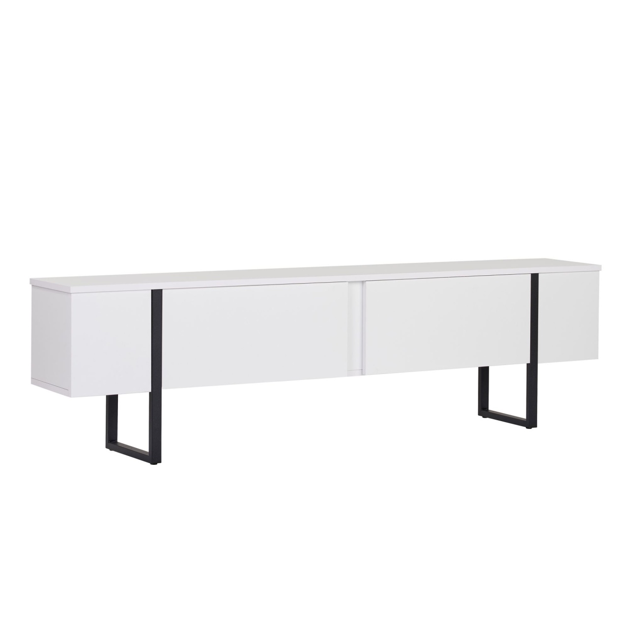 Entertainment Centers & TV Stands Comoda TV alba/neagra 180 cm Onera Nordure