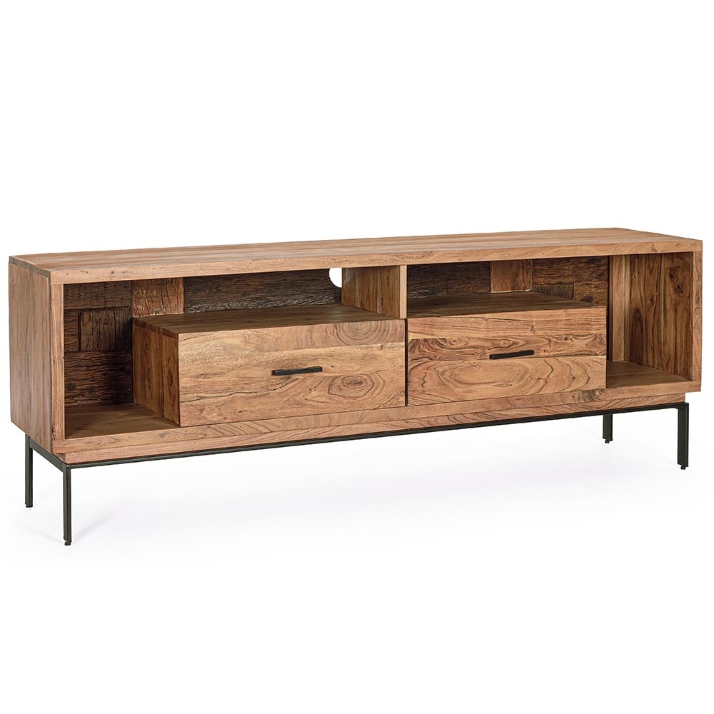 Entertainment Centers & TV Stands Comoda TV maro din lemn 175 cm Mangal Bizzotto