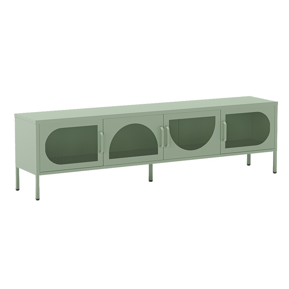 Quiet Object Comoda TV verde menta din metal 180 cm Tayra Quiet Object