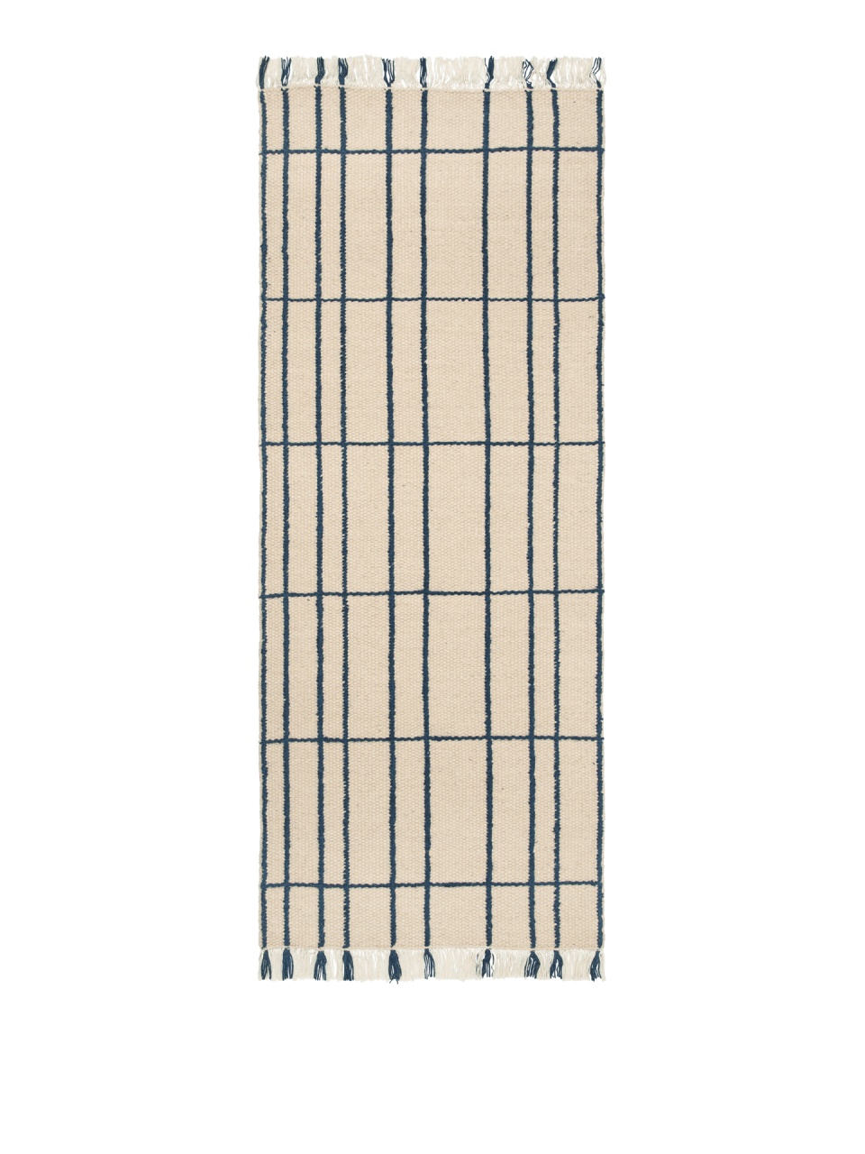Rugs Covor bej/indigo din fibre naturale 80x200 cm Sen Runner Ferm Living
