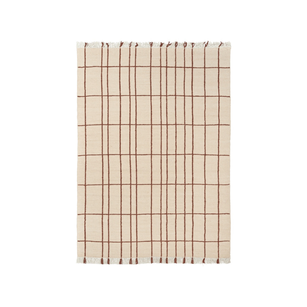 pilota 140x200 Covor bej/maro aluna din fibre naturale 140x200 cm Sen Ferm Living