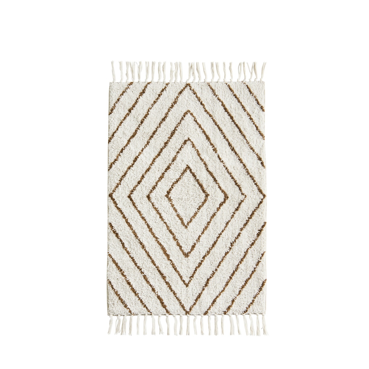 Bath Mats & Rugs Covoras pentru baie alb antic din bumbac 60x90 cm Sunny Madam Stoltz