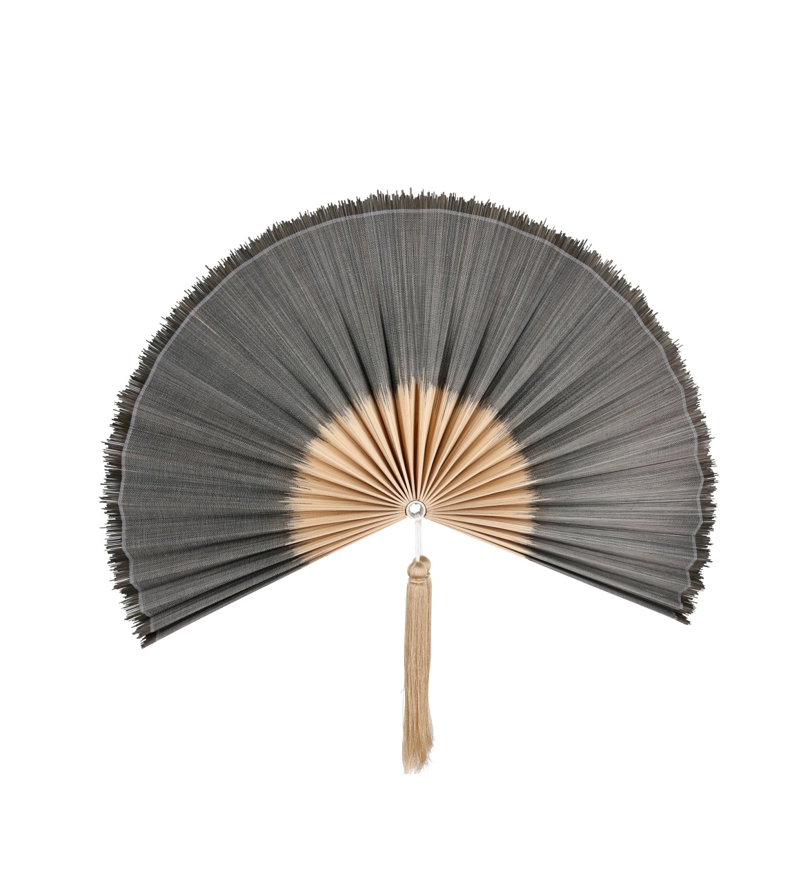 Decoratiune de perete bej din bambus 43x89 cm Nanka Fan Bizzotto