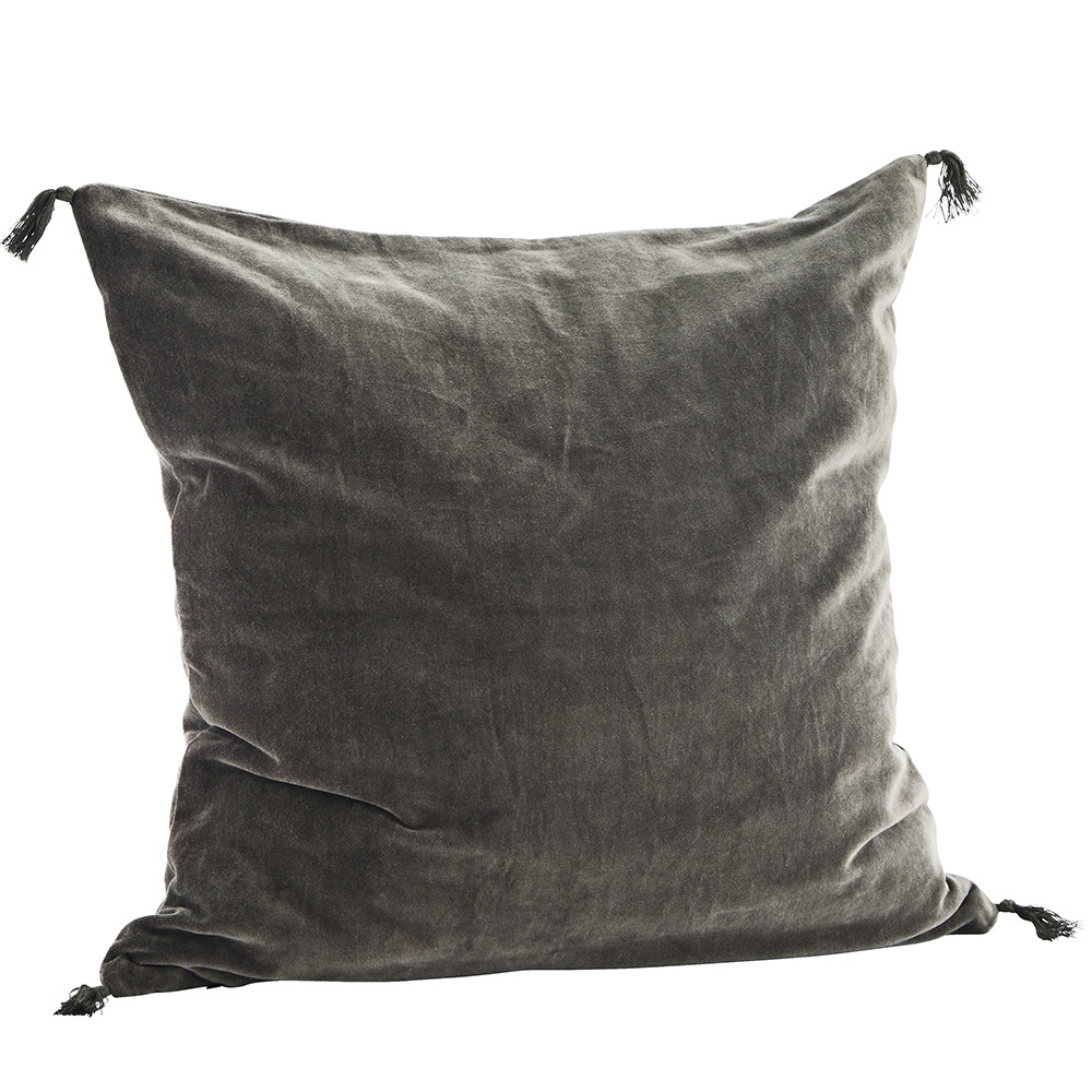 Pillowcases & Shams Fata de perna gri din catifea 50x50 cm Maxi Madam Stoltz