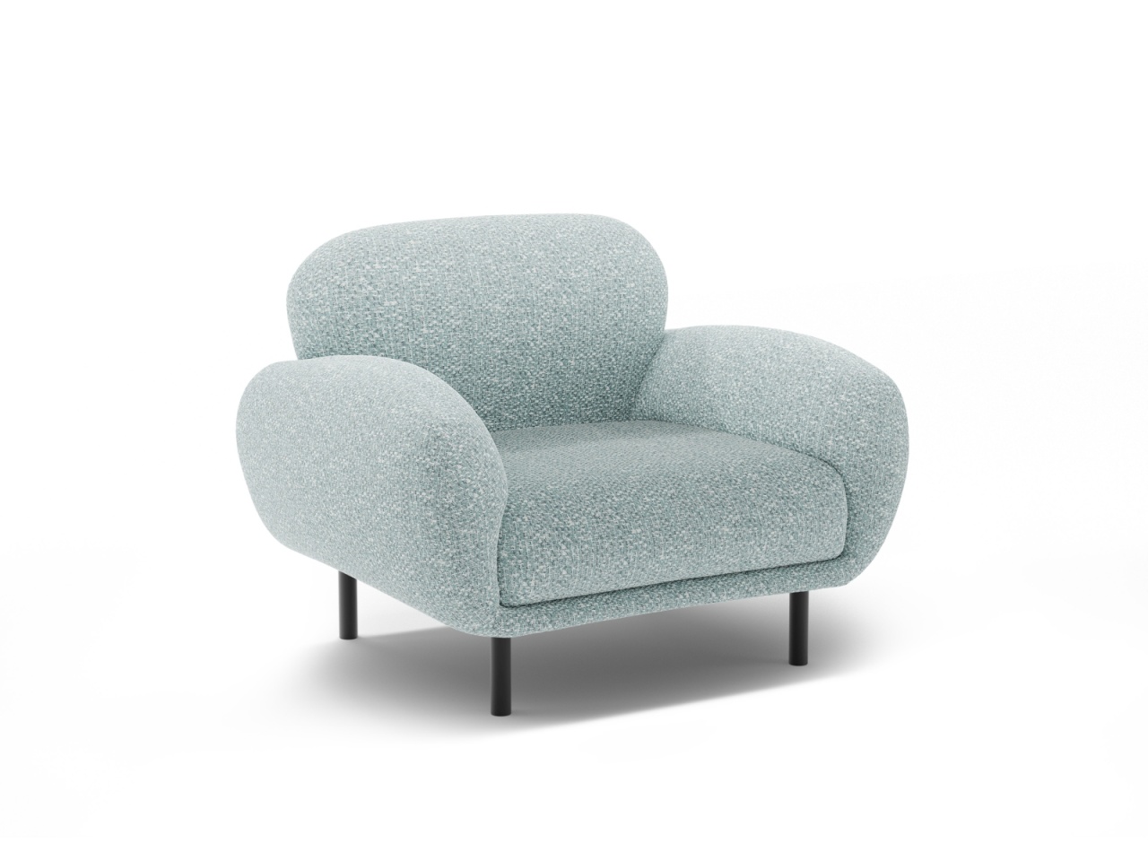 fotoliu Fotoliu albastru din textil Poppy Micadoni