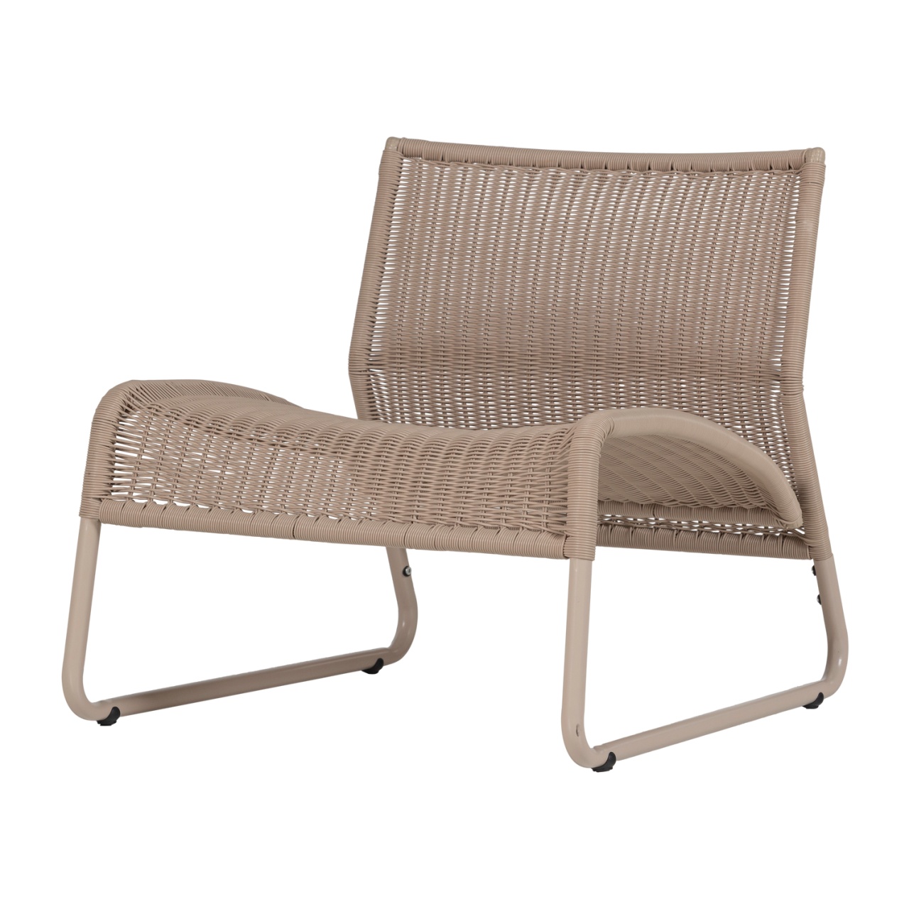 Outdoor Furniture Fotoliu exterior bej nisipiu din metal West Woood