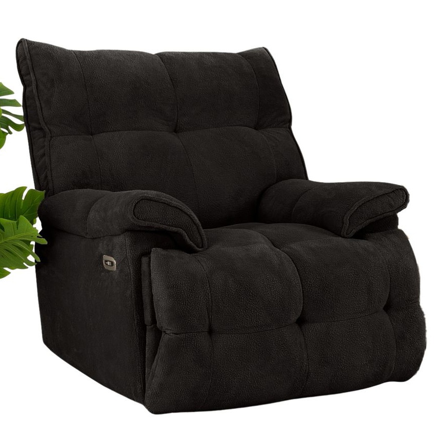Chairs Fotoliu recliner negru din textil Soft Electric The Home Collection