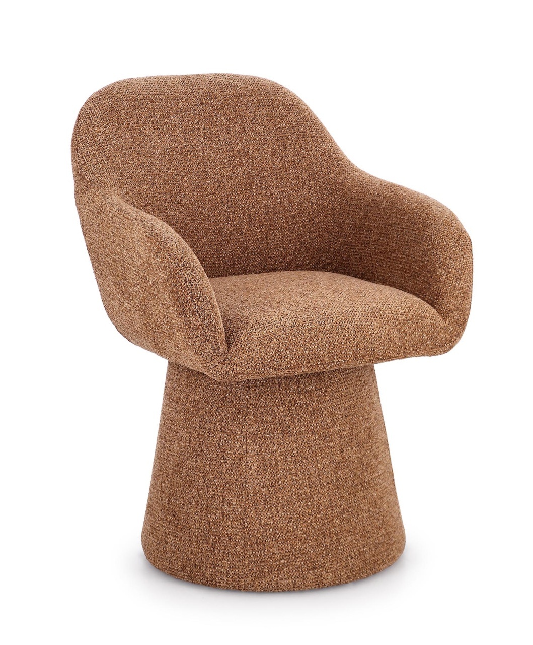 Chairs Fotoliu rotativ maro teracota din textil Antara Bizzotto