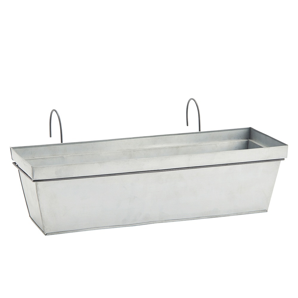 Pots & Planters Jardiniera argintie din metal 19x50 cm Tory Madam Stoltz