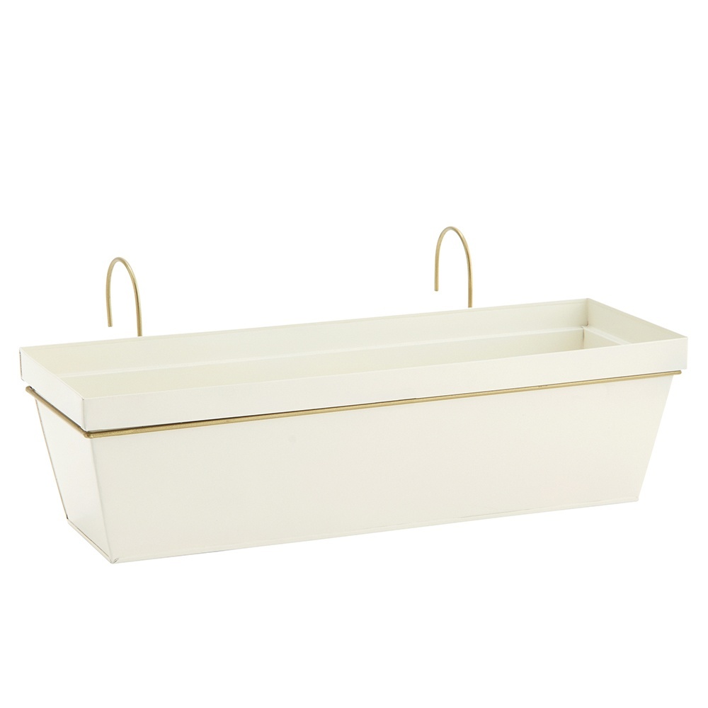 Pots & Planters Jardiniera crem/aurie din metal 19x50 cm Tory Madam Stoltz