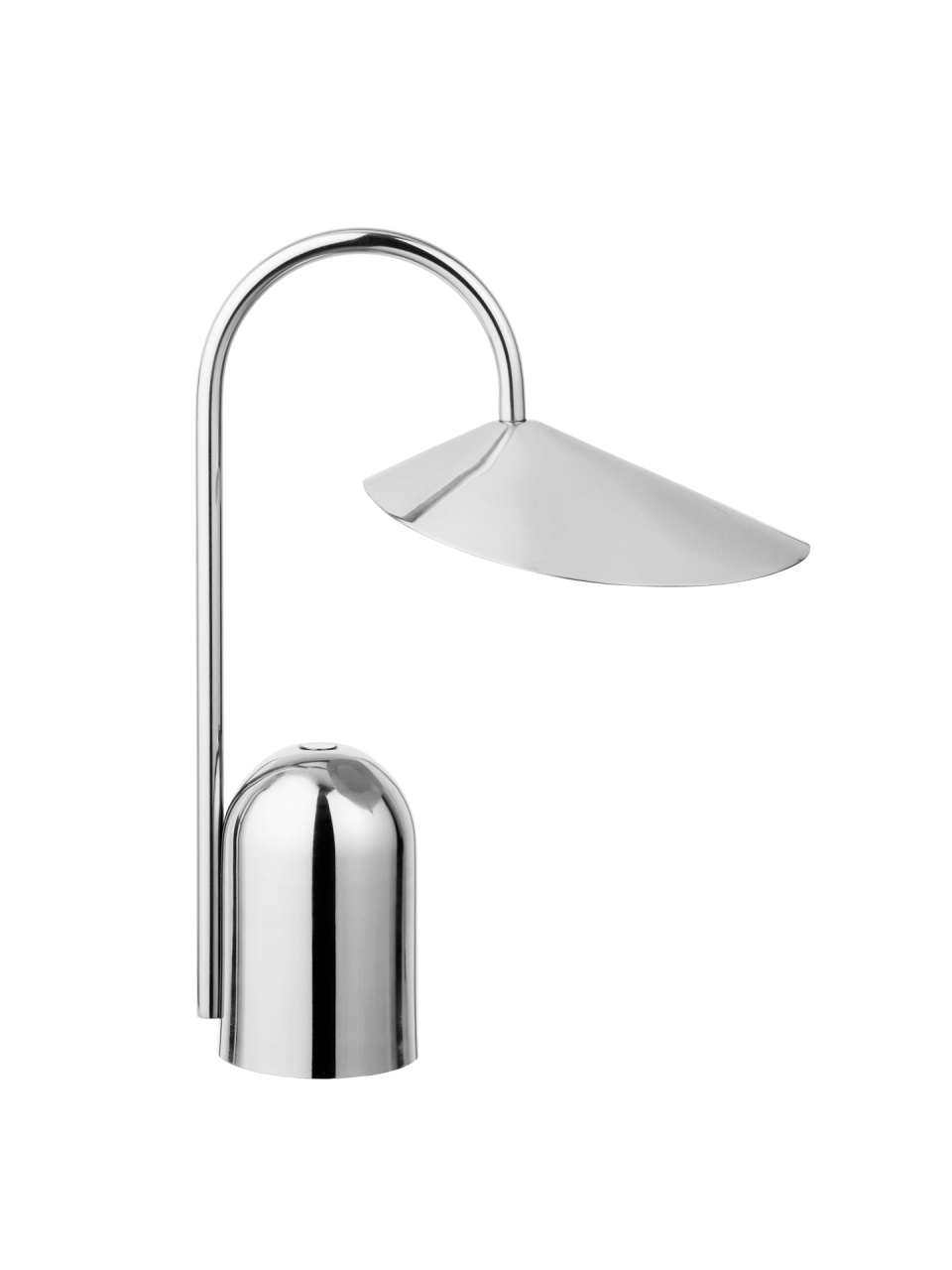 Lamps Lampa portabila de birou argintie din metal 30 cm Arum Ferm Living