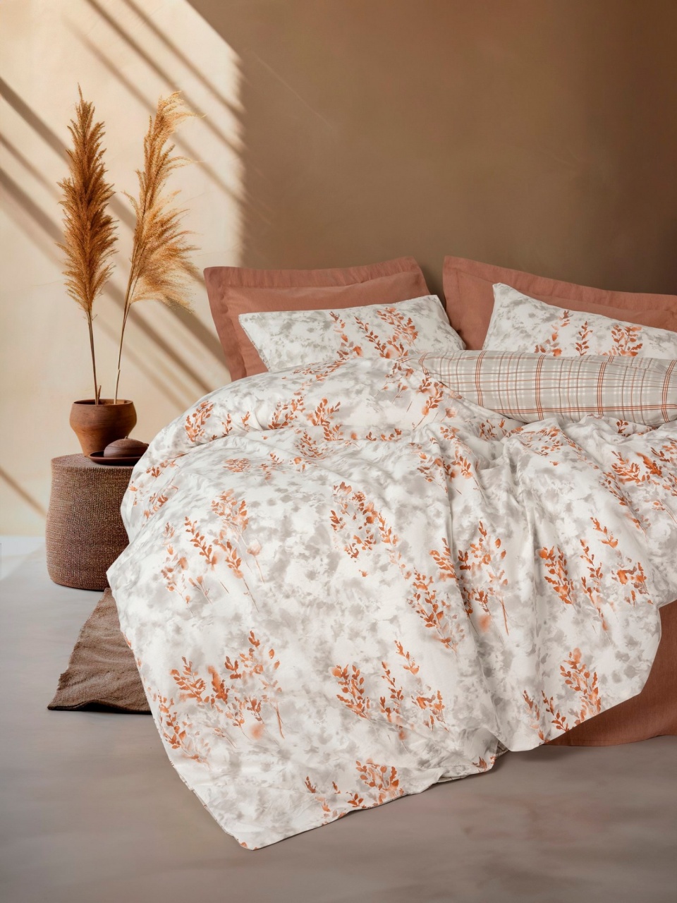 Duvet Covers Lenjerie pat maro scortisoara din bumbac Lamina Double The Home Collection