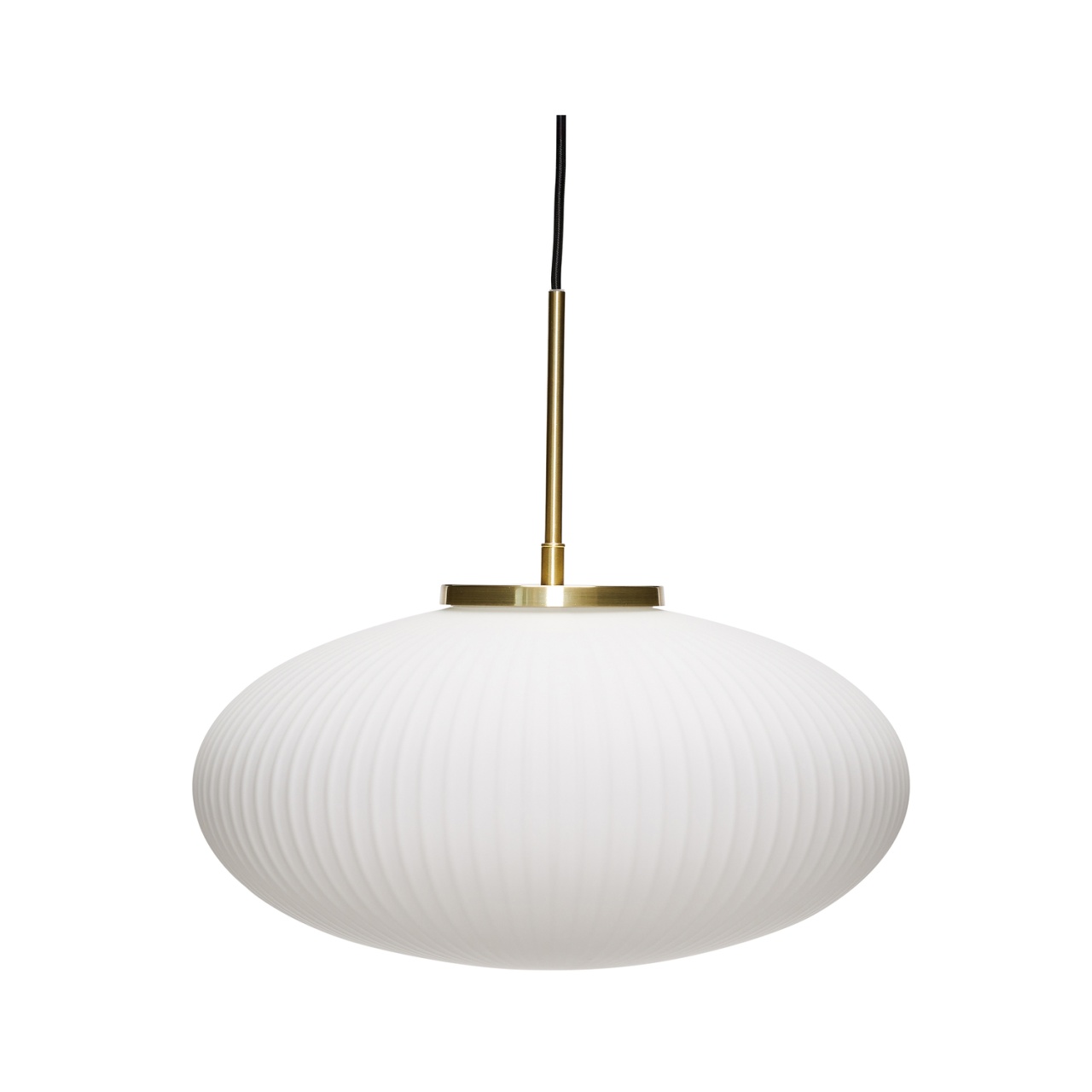 vitrina din sticla Lustra alba din sticla Serene Pendant Hubsch