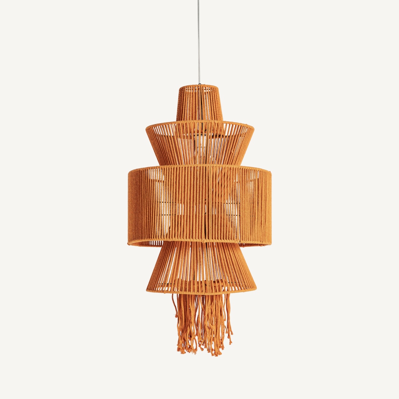Lighting Fixtures Lustra portocalie din bambus Coral Vical Home