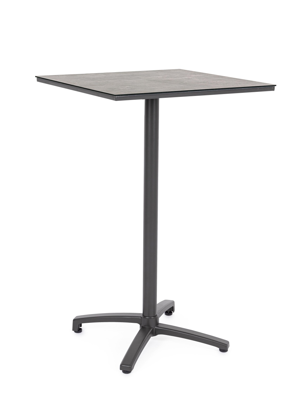 masa bar Masa bar exterior neagra/gri din metal 70x70 cm Clarest Bizzotto