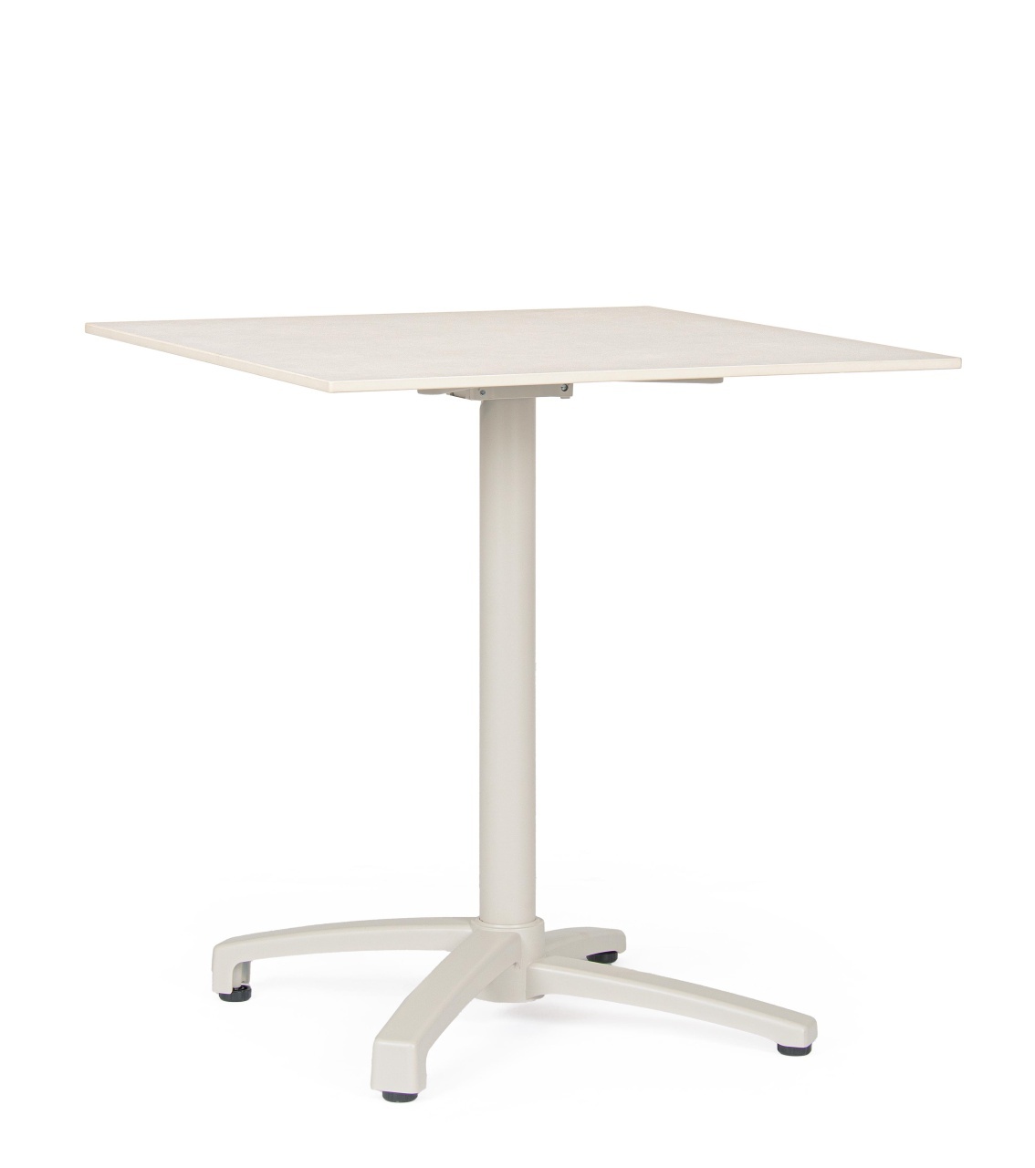 Outdoor Furniture Masa bistro exterior alba din metal 70x70 cm Claret Stone Bizzotto