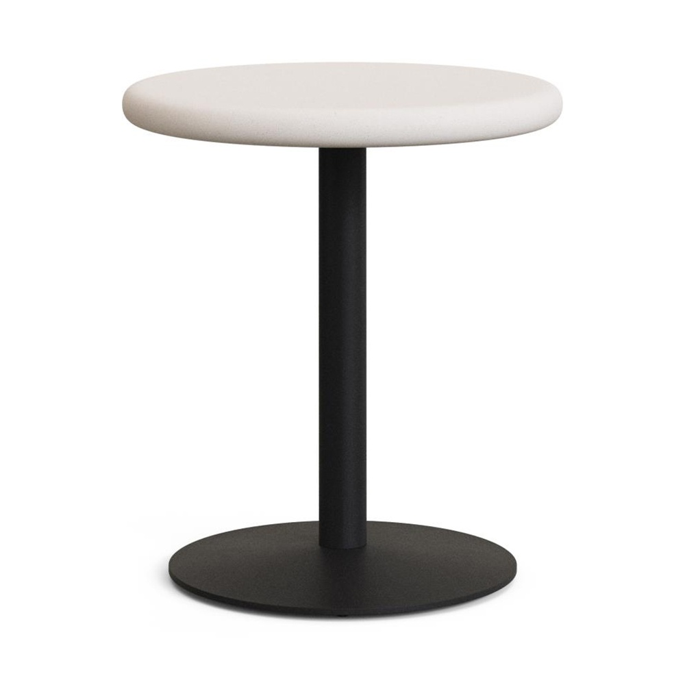 Outdoor Furniture Masa bistro exterior alba/neagra din ciment 70 cm Esilda Kave Home