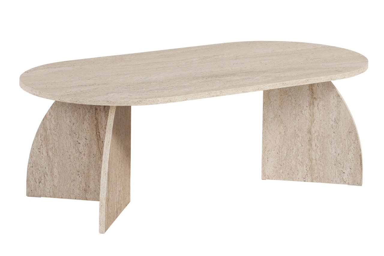 Coffee Tables Masa de cafea crem 60x120 cm Melina Nordure