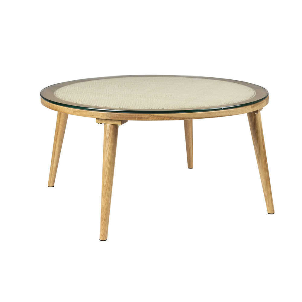 Quiet Object Masa de cafea maro din ratan 70 cm Haru Quiet Object