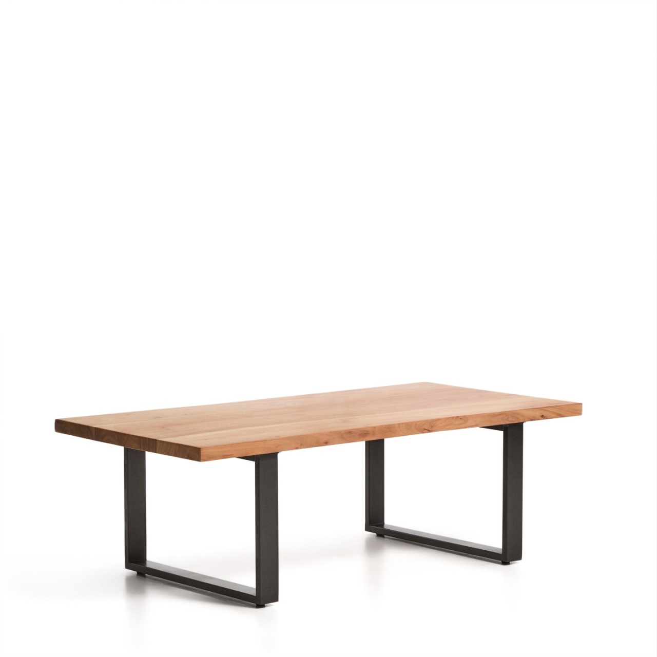 Coffee Tables Masa de cafea maro/neagra din lemn 64x130 cm Uxue Kave Home