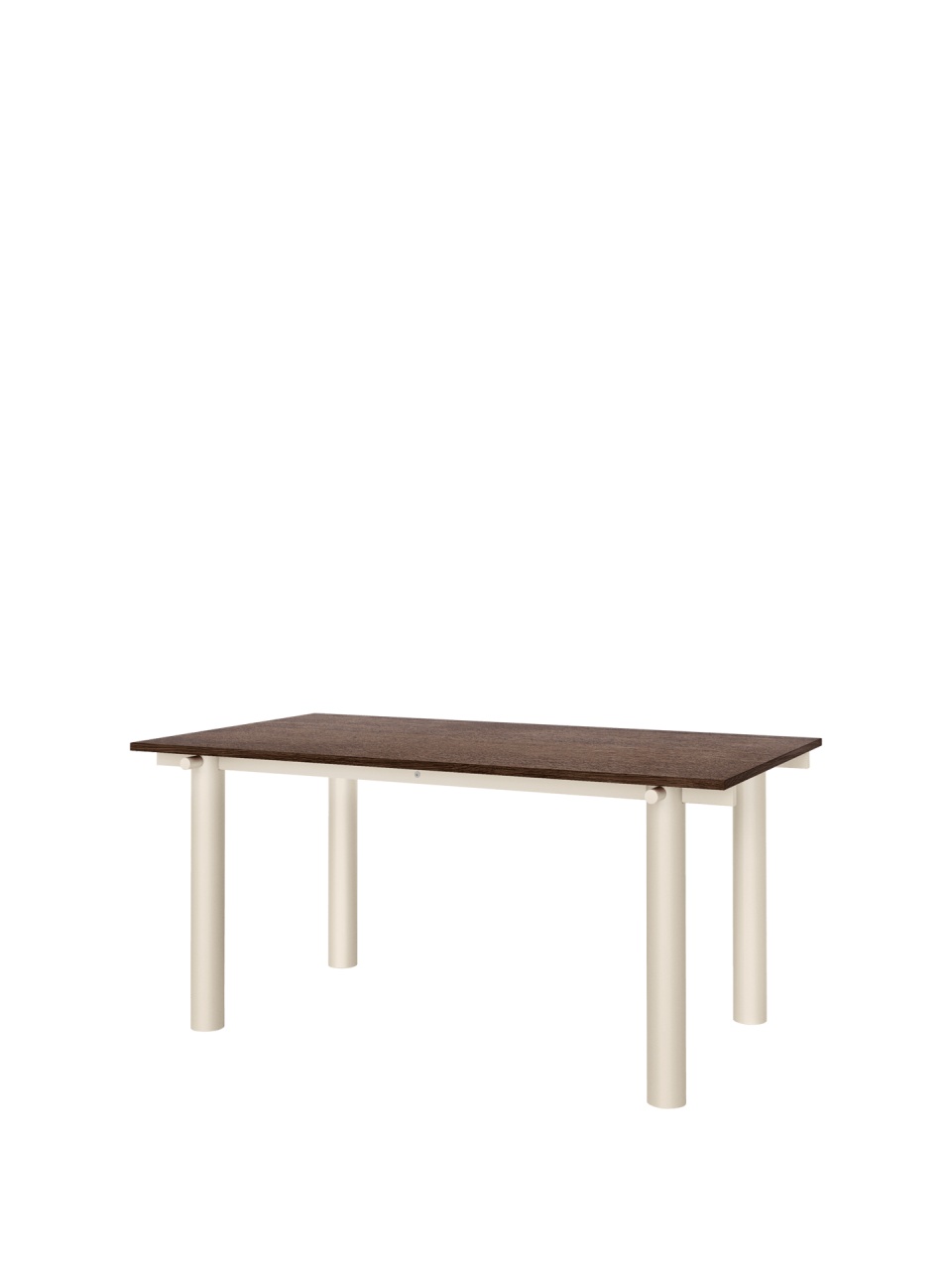 Masa dining crem casmir/maro inchis din metal 90x160 cm Atura Ferm Living