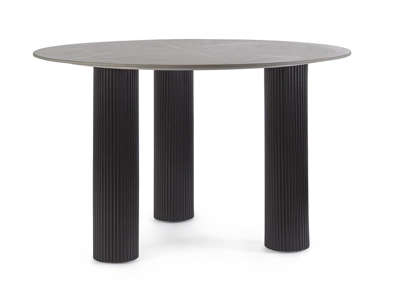 Kitchen & Dining Room Tables Masa dining gri/neagra din ceramica 120 cm Bamira Bizzotto