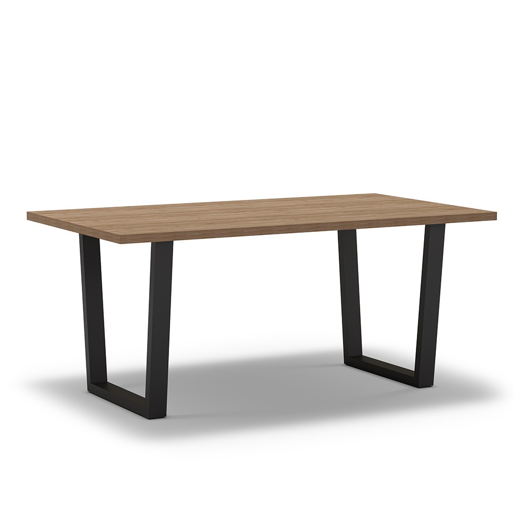 Masa dining maro/neagra din lemn 100x180 cm Francesca Quiet Object