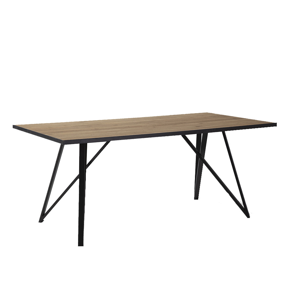 Quiet Object Masa dining maro/neagra din metal 90x180 cm Myla Quiet Object