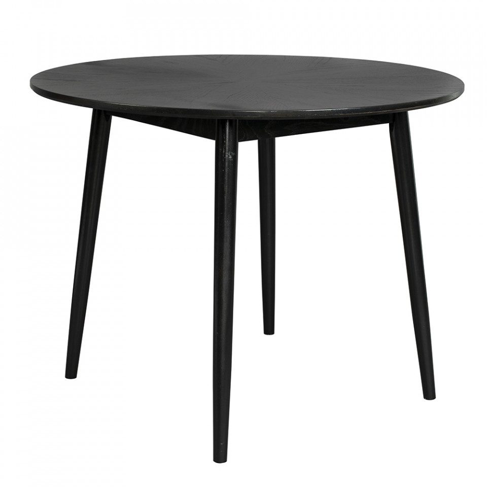 Quiet Object Masa dining neagra din lemn 100 cm Fabio Quiet Object