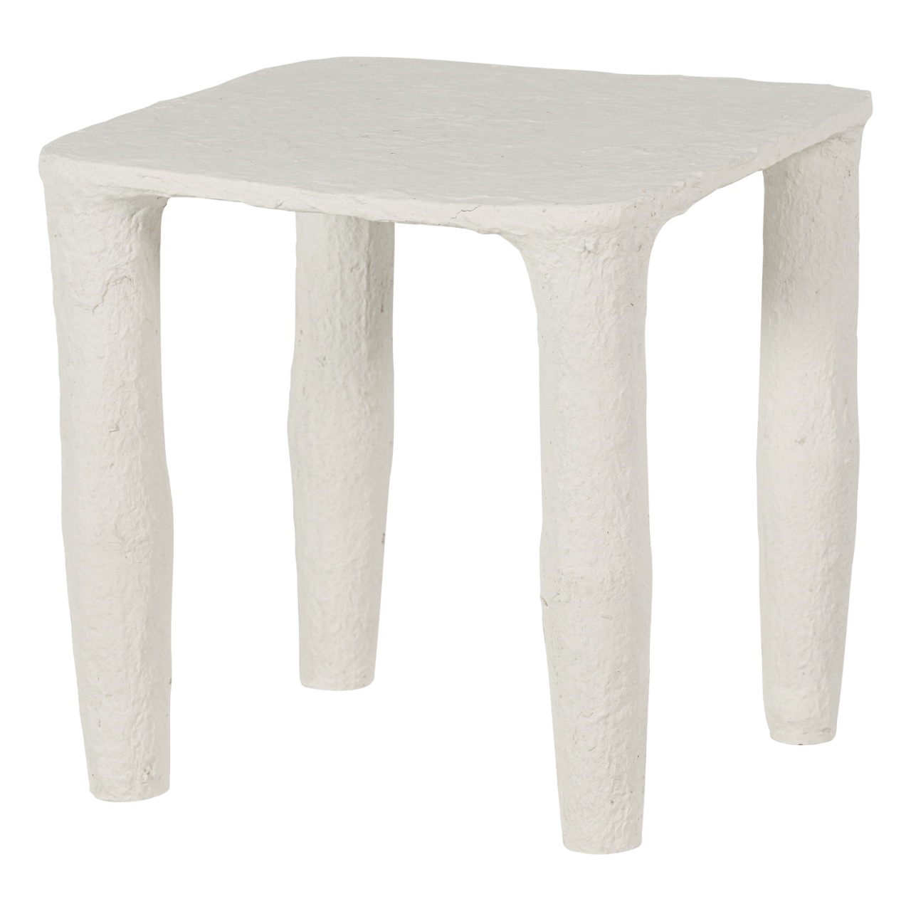 Accent Tables Masa laterala alb antic din hartie 40x40 cm Vion Woood