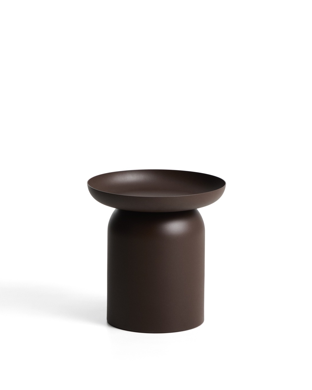 kave taburetes Masa laterala exterior maro din metal 45 cm Arcola Kave Home