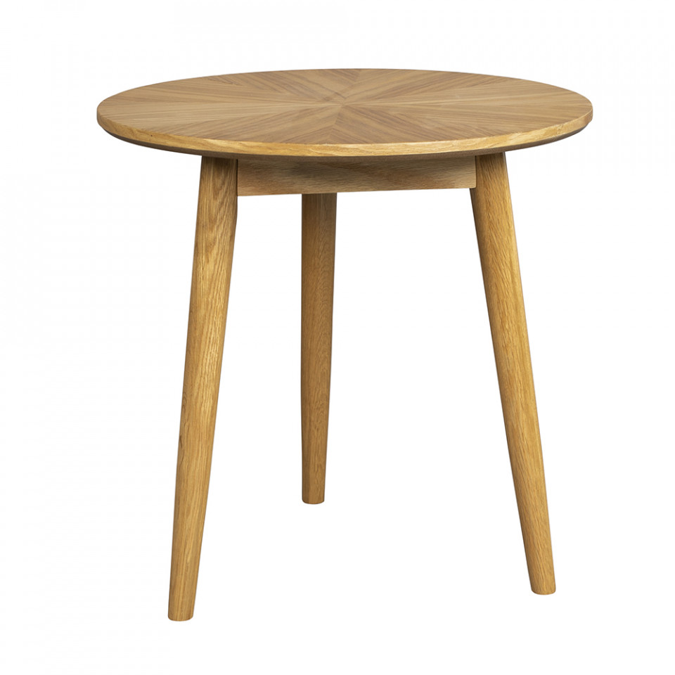 Masa laterala maro din lemn 50 cm Fabio Quiet Object