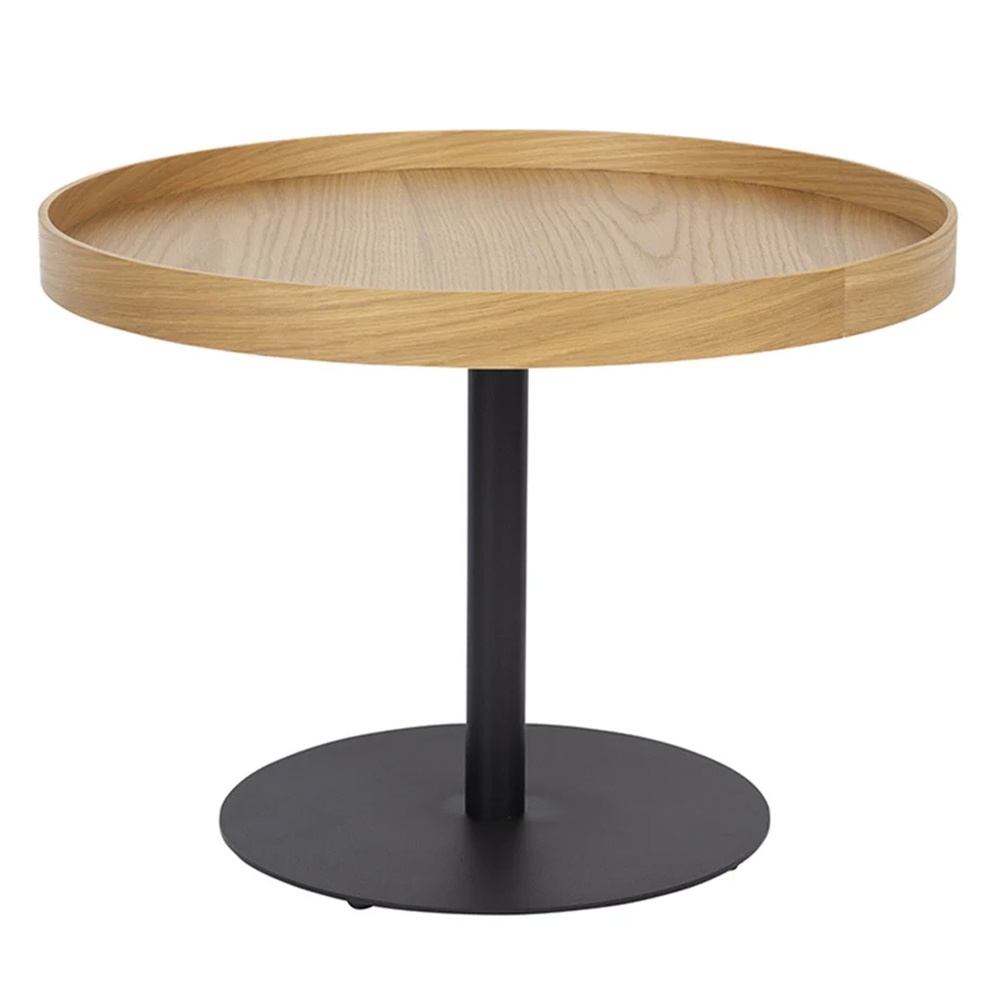 Coffee Tables Masa laterala maro/neagra din metal 56 cm Yuri Quiet Object