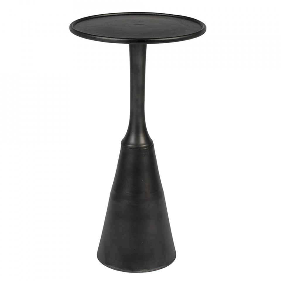 Masa laterala neagra din metal 35 cm Noah Quiet Object