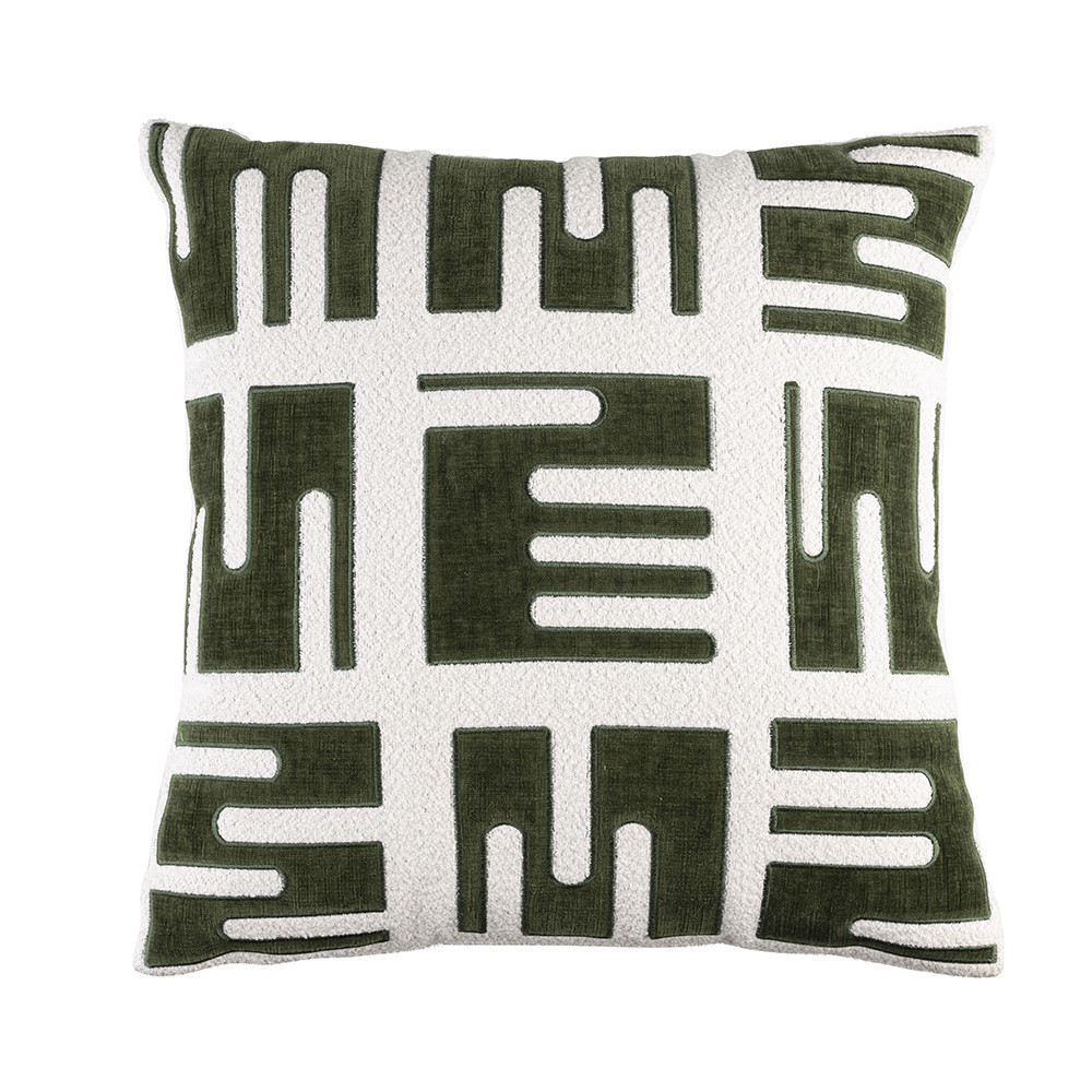 Throw Pillows Perna patrata verde din fibre sintetice 42x42 cm Clyde Quiet Object