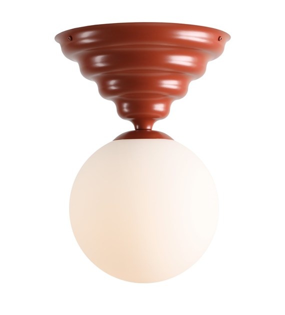Lighting Fixtures Plafoniera maro caramiziu din metal Fala Large Aldex