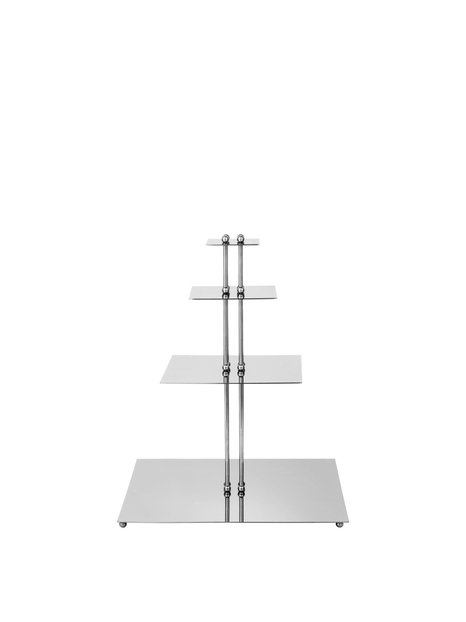 Platou cu 4 niveluri argintiu din metal 30x30 cm Orbelle Ferm Living